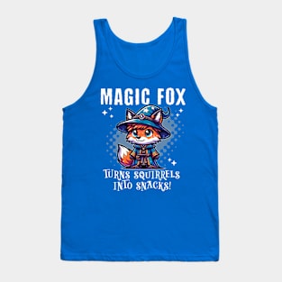 Magical Fox Wizard 🦊 Turns Squirrels into Snacks! Tank Top